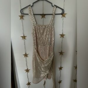 Gold party dress (SHEIN) xs